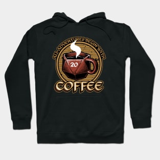 RPG - All adventures begin with coffee Hoodie